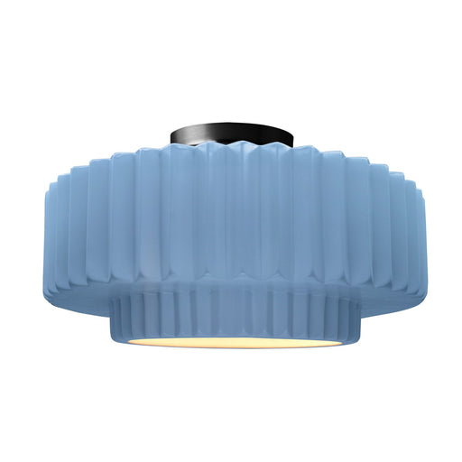 Radiance One Light Semi-Flush Mount Sky Blue