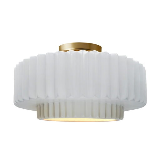 Radiance One Light Semi-Flush Mount Gloss White