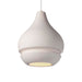 Justice Designs - CER-6400-BIS-ABRS-WTCD - One Light Pendant - Radiance - Bisque