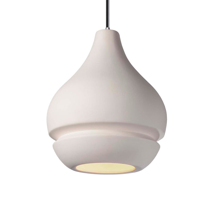 Justice Designs - CER-6400-BIS-CROM-BKCD - One Light Pendant - Radiance - Bisque