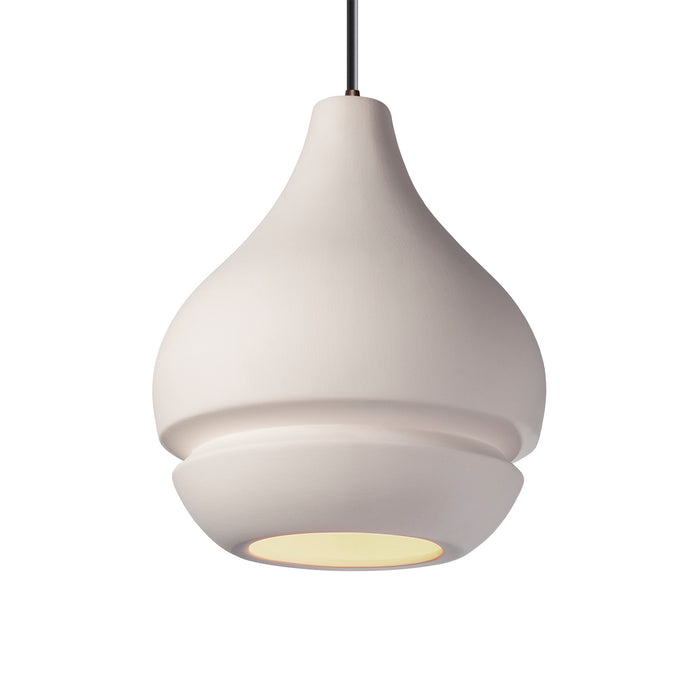 Justice Designs - CER-6400-BIS-DBRZ-BKCD - One Light Pendant - Radiance - Bisque