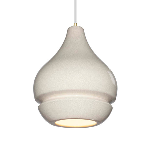 Radiance One Light Pendant White Crackle