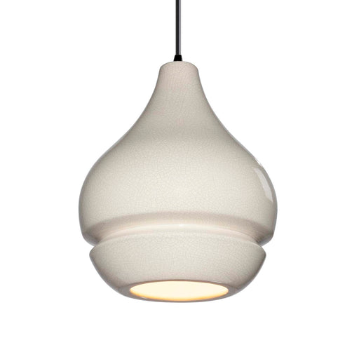 Radiance One Light Pendant White Crackle