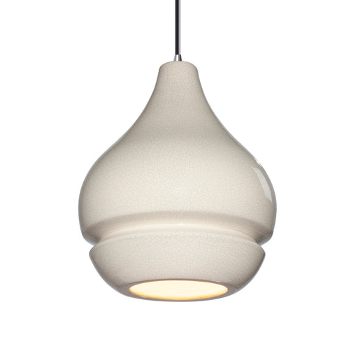 Radiance One Light Pendant White Crackle