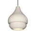 Justice Designs - CER-6400-CRK-NCKL-BKCD - One Light Pendant - Radiance - White Crackle