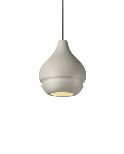Radiance One Light Pendant White Crackle