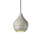 Justice Designs - CER-6400-CRK-NCKL-RIGID - One Light Pendant - Radiance - White Crackle