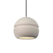 Justice Designs - CER-6410-BIS-CROM-BKCD - One Light Pendant - Radiance - Bisque