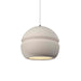Justice Designs - CER-6410-BIS-MBLK-WTCD - One Light Pendant - Radiance - Bisque