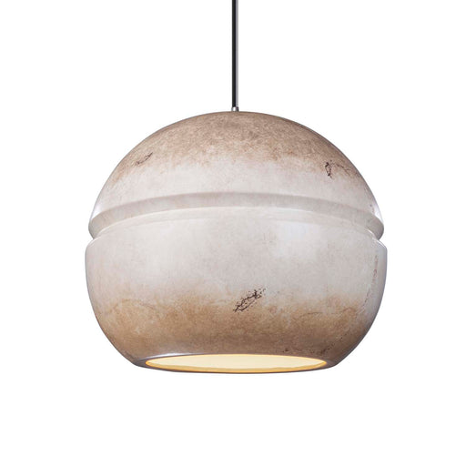Radiance One Light Pendant Greco Travertine