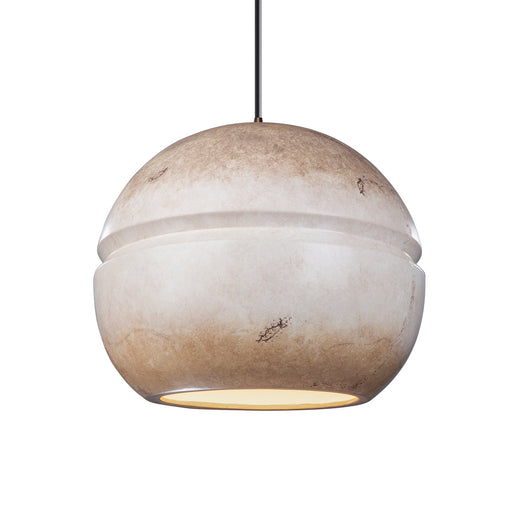 Radiance One Light Pendant Greco Travertine