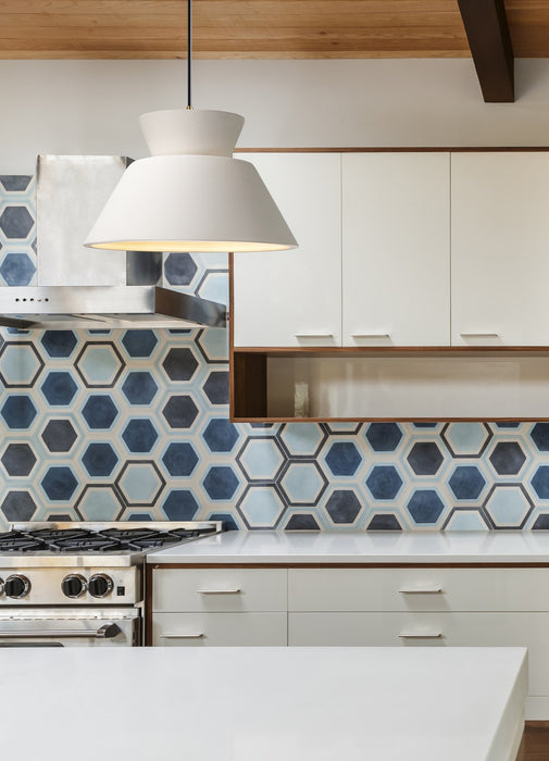 Justice Designs - CER-6420-BIS-ABRS-BKCD - One Light Pendant - Radiance - Bisque