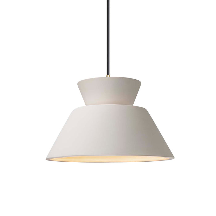 Justice Designs - CER-6420-BIS-ABRS-BKCD - One Light Pendant - Radiance - Bisque