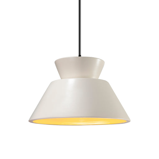 Radiance One Light Pendant Matte White with Champagne Gold