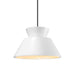 Justice Designs - CER-6420-WHT-NCKL-BKCD - One Light Pendant - Radiance - Gloss White