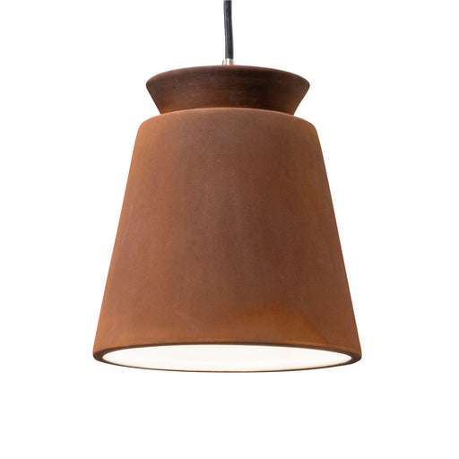 Radiance One Light Pendant Real Rust