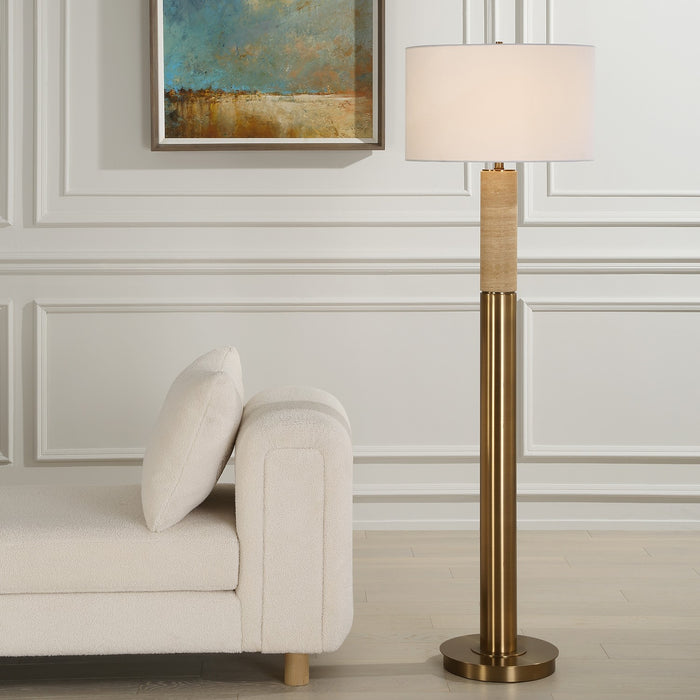 Uttermost - 30294 - One Light Floor Lamp - Knox - Antique Brass