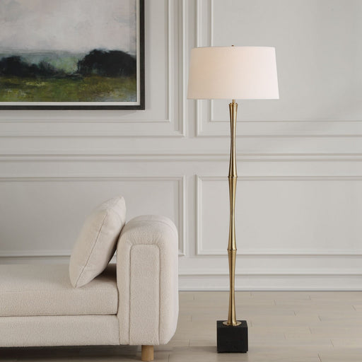 Uttermost - 30416 - One Light Floor Lamp - Shino - Antique Brass