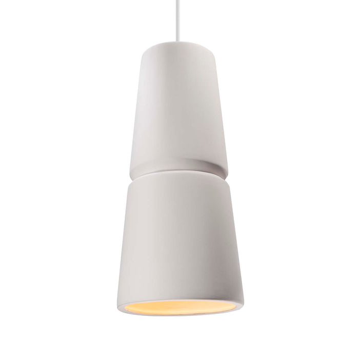 Justice Designs - CER-6435-BIS-CROM-WTCD - One Light Pendant - Radiance - Bisque