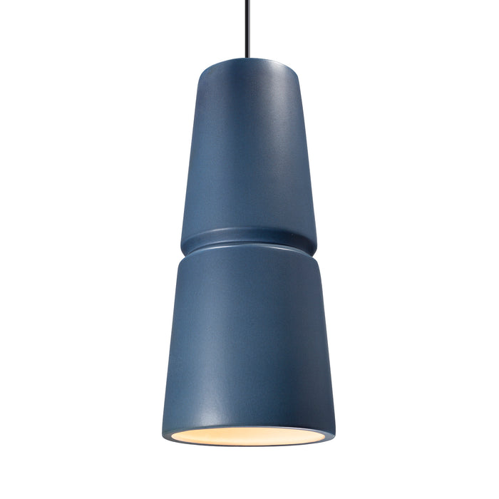 Justice Designs - CER-6435-MID-MBLK-BKCD - One Light Pendant - Radiance - Midnight Sky