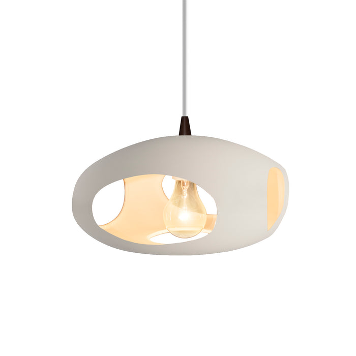 Justice Designs - CER-6440-BIS-DBRZ-WTCD - One Light Pendant - Radiance - Bisque