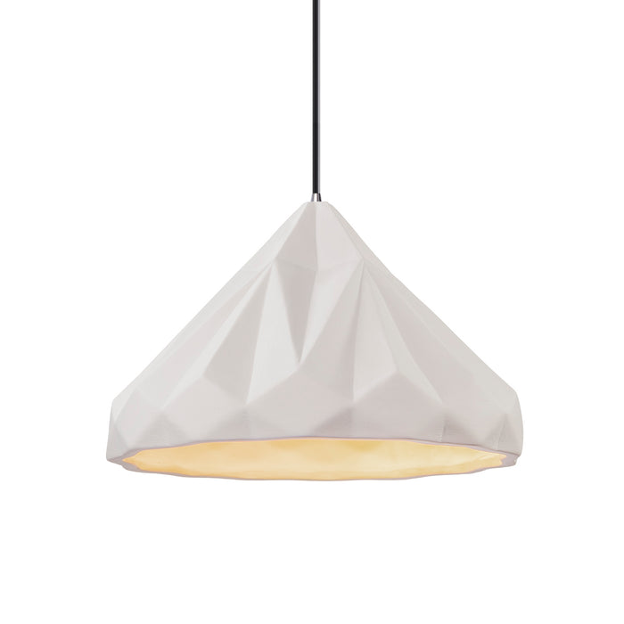 Justice Designs - CER-6450-BIS-CROM-BKCD - One Light Pendant - Radiance - Bisque