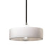 Justice Designs - CER-6460-BIS-NCKL-BKCD - One Light Pendant - Radiance - Bisque