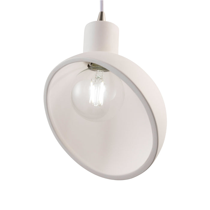 Justice Designs - CER-6480-BIS-NCKL-WTCD - One Light Pendant - Radiance - Bisque