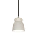 Justice Designs - CER-6515-BIS-NCKL-BKCD - One Light Pendant - Radiance - Bisque