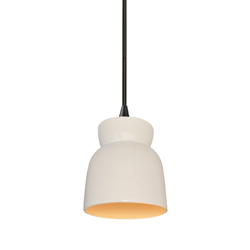 Radiance One Light Pendant Matte White with Champagne Gold