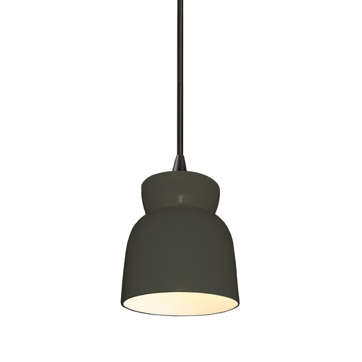 Radiance One Light Pendant Pewter Green