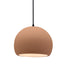 Justice Designs - CER-6530-ADOB-MBLK-BKCD - One Light Pendant - Radiance - Adobe