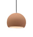 Justice Designs - CER-6530-ADOB-NCKL-BKCD - One Light Pendant - Radiance - Adobe