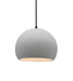 Justice Designs - CER-6530-BIS-MBLK-BKCD - One Light Pendant - Radiance - Bisque