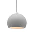Justice Designs - CER-6530-BIS-NCKL-BKCD - One Light Pendant - Radiance - Bisque
