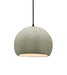 Justice Designs - CER-6530-CKC-MBLK-BKCD - One Light Pendant - Radiance - Celadon Green Crackle