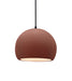Justice Designs - CER-6530-CLAY-MBLK-BKCD - One Light Pendant - Radiance - Canyon Clay