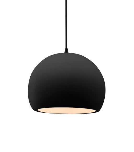 Justice Designs - CER-6530-CRB-MBLK-BKCD - One Light Pendant - Radiance - Carbon - Matte Black