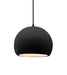 Justice Designs - CER-6530-CRB-MBLK-BKCD - One Light Pendant - Radiance - Carbon - Matte Black
