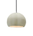 Justice Designs - CER-6530-CRK-NCKL-BKCD - One Light Pendant - Radiance - White Crackle