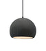 Justice Designs - CER-6530-GRY-MBLK-BKCD - One Light Pendant - Radiance - Gloss Grey