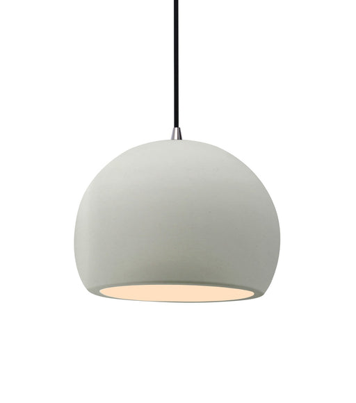 Justice Designs - CER-6530-MAT-NCKL-BKCD - One Light Pendant - Radiance - Matte White