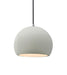 Justice Designs - CER-6530-MAT-NCKL-BKCD - One Light Pendant - Radiance - Matte White