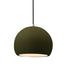 Justice Designs - CER-6530-MGRN-NCKL-BKCD - One Light Pendant - Radiance - Matte Green