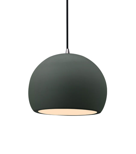 Radiance One Light Pendant Pewter Green