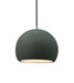 Justice Designs - CER-6530-PWGN-NCKL-BKCD - One Light Pendant - Radiance - Pewter Green