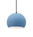 Justice Designs - CER-6530-SKBL-MBLK-BKCD - One Light Pendant - Radiance - Sky Blue