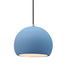Justice Designs - CER-6530-SKBL-NCKL-BKCD - One Light Pendant - Radiance - Sky Blue
