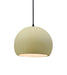 Justice Designs - CER-6530-VAN-MBLK-BKCD - One Light Pendant - Radiance - Vanilla (Gloss)