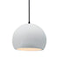 Justice Designs - CER-6530-WHT-MBLK-BKCD - One Light Pendant - Radiance - Gloss White
